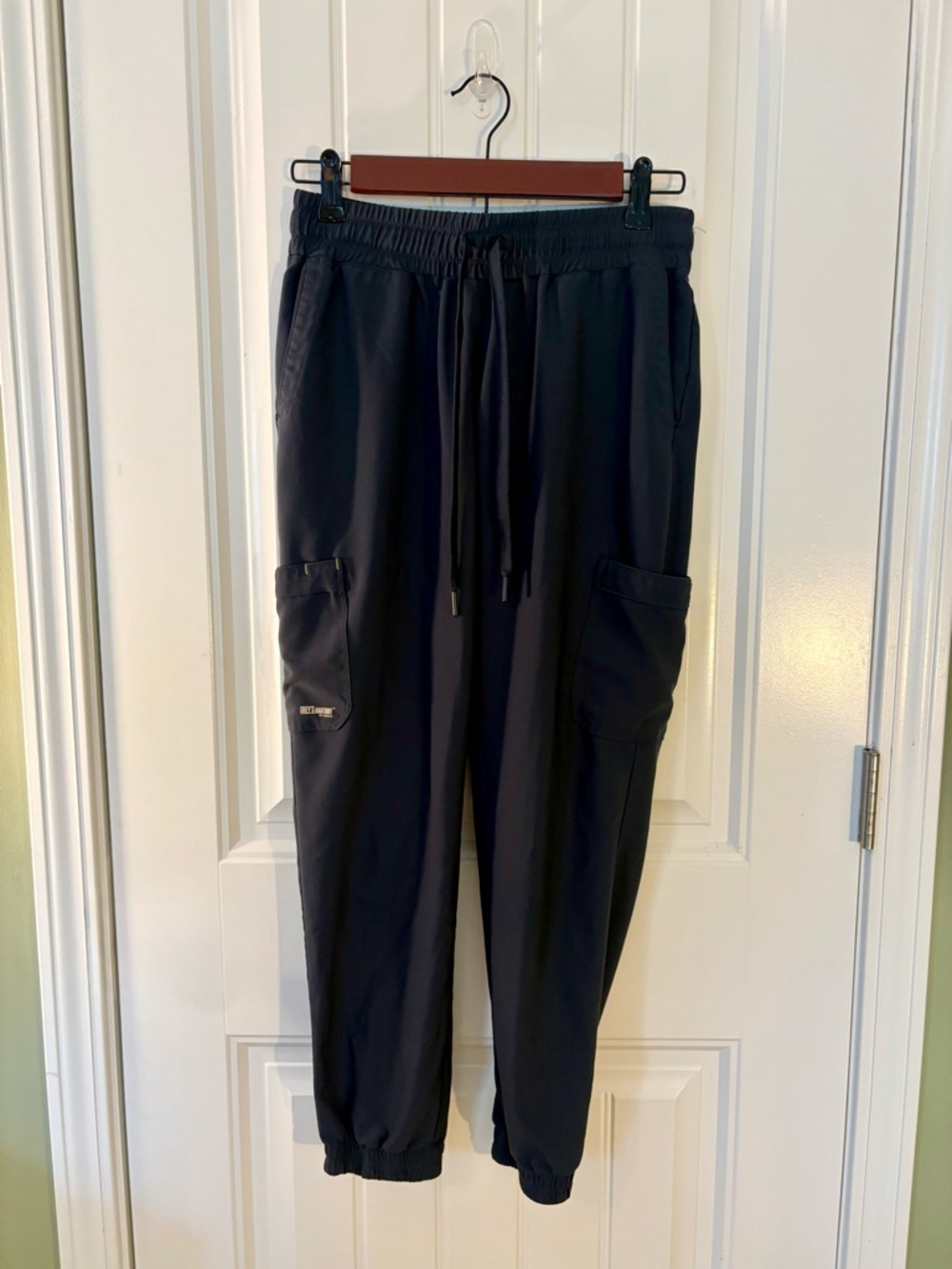 Barco Uniforms Black Cargo Jogger Pants with Drawstring